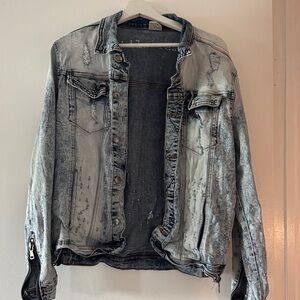 Distressed Denim Jean Jacket